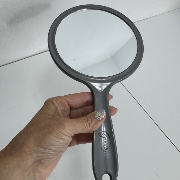 Vintage Gray Goody 10.5” Handheld 2 Sided Mirror Regular & Magnifying Hang - Picture 3 of 7